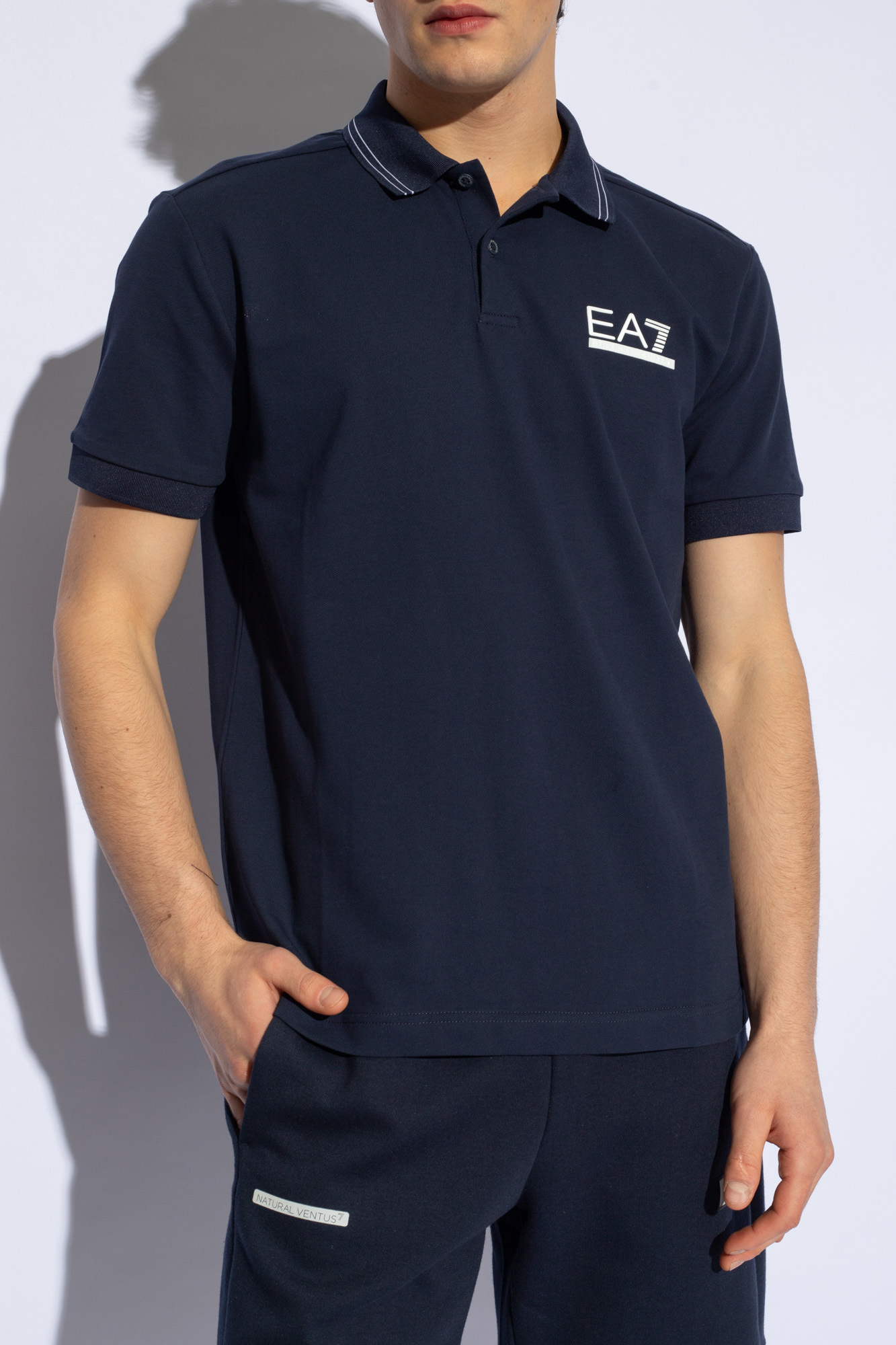 boss white polo shirt Navy blue Karl Lagerfeld Polo Shirts EA7